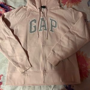 GAP pink zip up hoodie